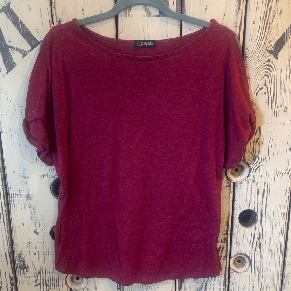 Cato Women's Rich Red Short Sleeve Tee